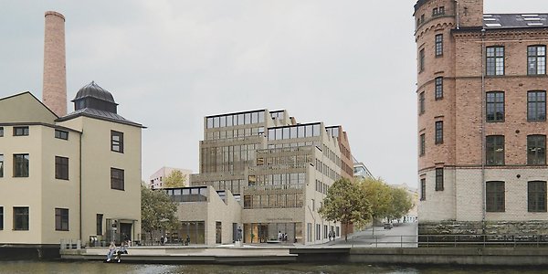 Illustrationsbild som visar hur den framtida byggnaden skulle kunna se. 